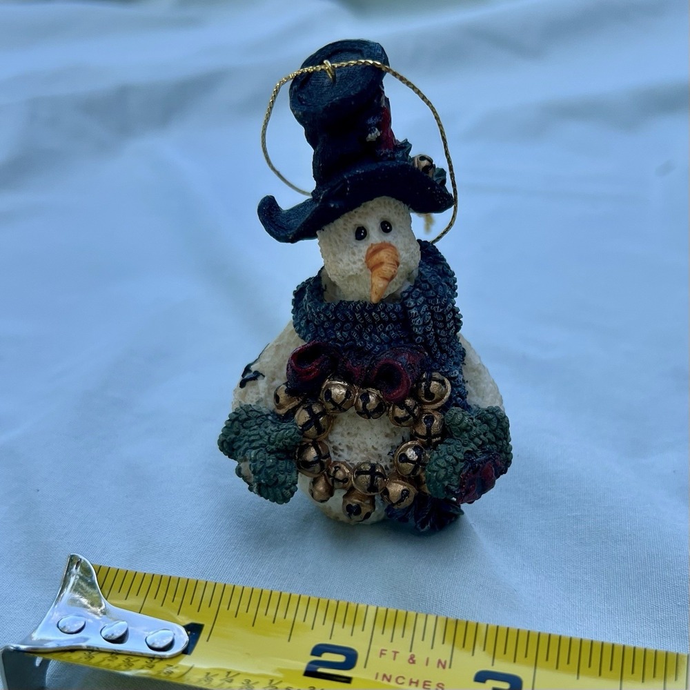 Boyds Bears Jingles - The Snowman W/Wreath 1995 Figurine‎ Ornament